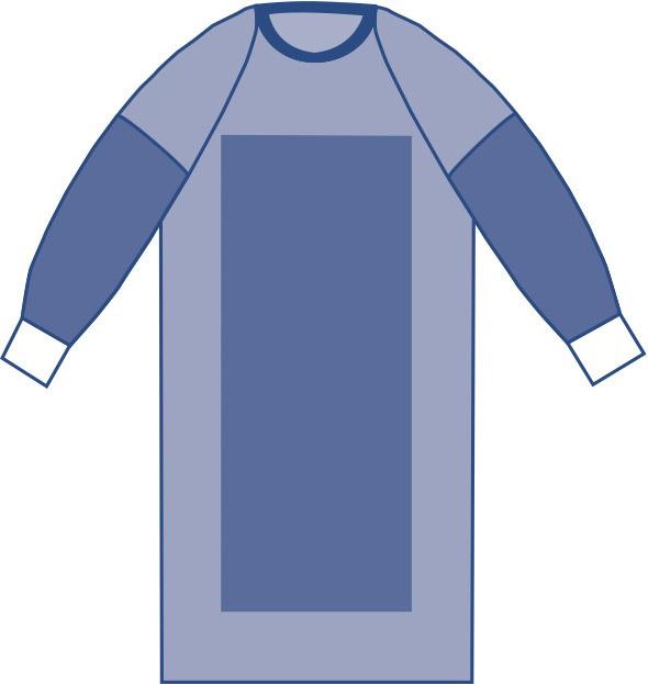 Sterile Poly-Reinforced Aurora Surgical Gowns with Raglan Sleeves - DYNJP2809 - 28 Each - MDL-DYNJP2809