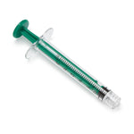 High-Pressure Polycarbonate Medication Syringe with Fixed Male Luer Lock Fitting, 3 mL, Dark Green, Sterile Colored - DYNJSYRPC3DG - 10 Each