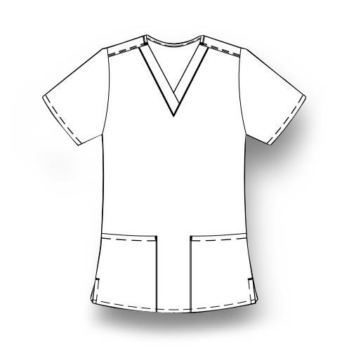 Encompass Women's 14700-080-S Fundamentals V-Neck Scrub Top, Caribbean Blue, Size S - MDL-ECG14700080S - 1 Each