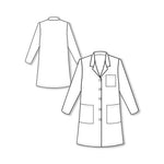 Encompass White META Fundamentals Women's Lab Coat, 37" Length, Size L - 15113-011-L - 1 Each