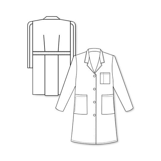 Encompass White META Fundamentals Men's Lab Coat, 38" Length, Size 56 - 1963-011-56 - 1 Each