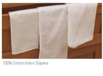 Encompass 100% Infant Baby Diaper, Cotton, Prefolded, 14" x 21" - ECG46370040