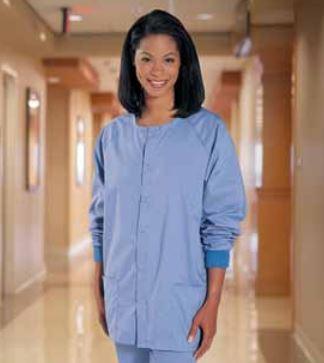 Encompass Warm-Up Scrub 46859-121 Unisex Warmup Jacket, Misty, Size XS - MDL-ECG46859121 - 1 Each