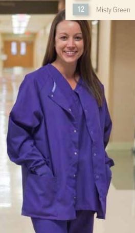 Encompass Warm-Up Scrub 46859-129 Unisex Warmup Jacket, Misty, Size XL - MDL-ECG46859129 - 1 Each