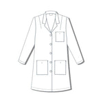 Encompass Group, LLC Encompass Basic White Princess-Style Women's Lab Coats 47401-W12 1.0 Each-MDL-ECG47401W12