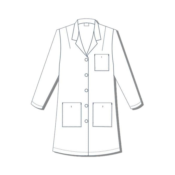 Encompass Group, LLC Encompass Basic White Princess-Style Women's Lab Coats 47401-W12 1.0 Each-MDL-ECG47401W12