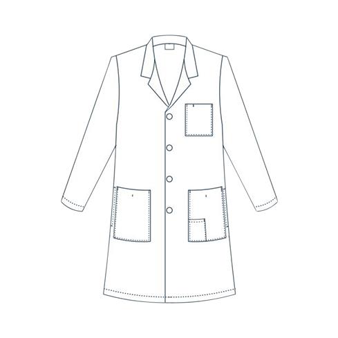 Essentials Men's White Reusable Lab Coat, Size 36 - 47406-W36 - 1 Each