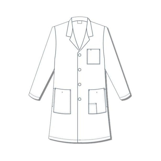 Essentials Men's White Reusable Lab Coat, Size 38 - 47406-W38 - 1 Each