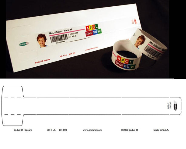 Endur Id Secure Wristbands SC-1-LA - 300.0 Each - MDL-EDRSC1LABX