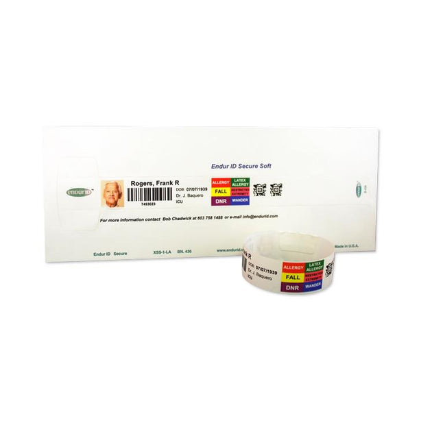 ENDUR ID Patient Alert Wide Secure Soft Wristband, MSPV/Government Only - XSS-1-LA - 300 Each