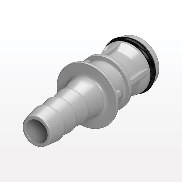 EFC12 Connector, Insert, Non-Valved, Barbed - Fits 1/4 inch ID Tubing (0.25 inch, 6.35mm) - EFC22412