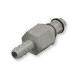 EFC12 Connector, Insert, Valved, Barbed - Fits 1/4 inch ID Tubing (0.25 inch, 6.35mm) - EFCD22412