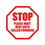 Ergomat LLC COVID-19 Social Distancing Safety Signs and Strips DSV-SIGN 144-SD-L - 1.0 Each