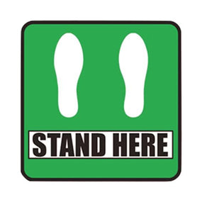 Ergomat LLC COVID-19 Social Distancing Safety Signs and Strips DSV-SIGN 16-SD-O - 1.0 Each