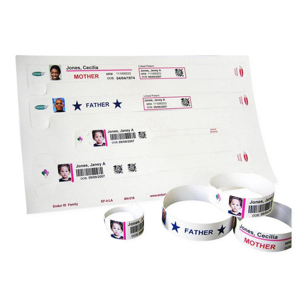Endur ID Maternity Wristbands - EF-4-LA - 150 Each - MDL-EIDEF4LA