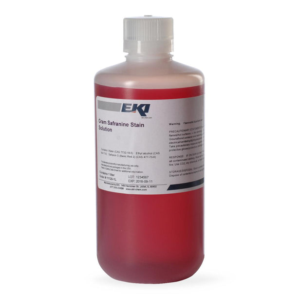 Ek Industries Gram Safranine Stain Solution 11120-1L - 1.0 Each - MDL-EKI111201L