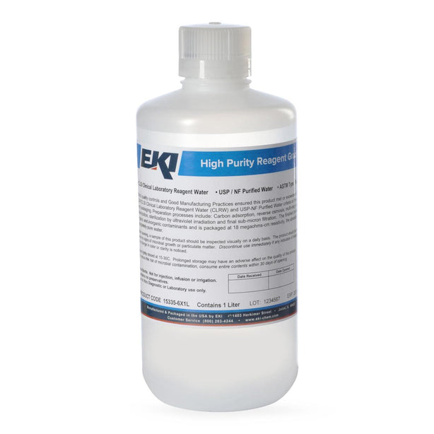 Reagent-Grade Deionized Water, 6 x 1 L Bottles - 15335-6X1L - 6 Each