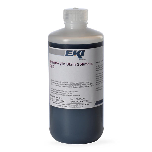 Ek Industries Gill III Hematoxylin Stain Solution 34796-500ML 1.0 Each-MDL-EKI34796500ML