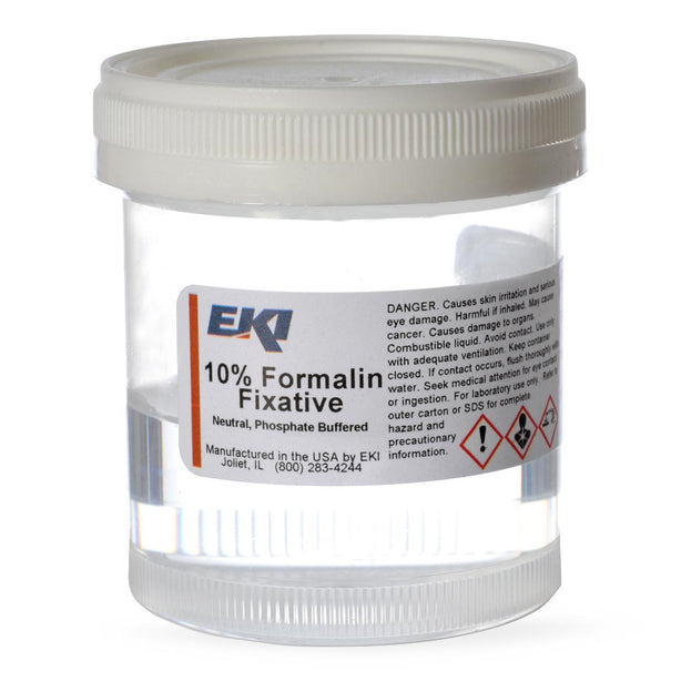 Ek Industries NBF 24499-100X90ML Prefilled 10% Neutral Buffered Formalin, 90 mL, 100 per Case - MDL-EKI4499100X90 - 100 Each