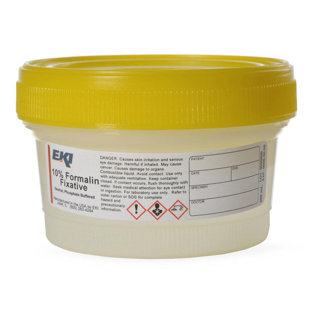 Ek Industries NBF 24499-24X250ML Prefilled 10% Neutral Buffered Formalin, 250 mL, 24 per Case - MDL-EKI449924X250 - 24 Each