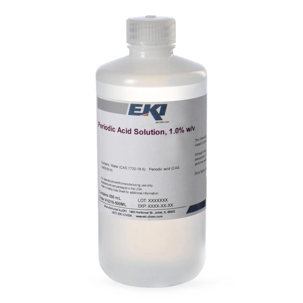 Ek Industries Periodic Acid Solution, 1% w/v, 500 mL, 6 per Case - 6316-6X500ML - 6 Each
