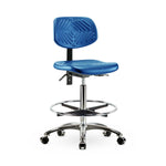 E Com Seatin, Inc. Polyurethane High Bench-Height Chairs PHBCH-CR-T0-A0-CF-CC-BLU 1.0 Each-MDL-EOC0A0CFCCBLU