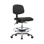 E Com Seatin Vinyl Desk-Height Chair, Medium Back, Adjustable Arms, Adjustable Tilt, Casters, Black - VDHCH-MB-RG-T1-A1-RC-8540 - 1 Each