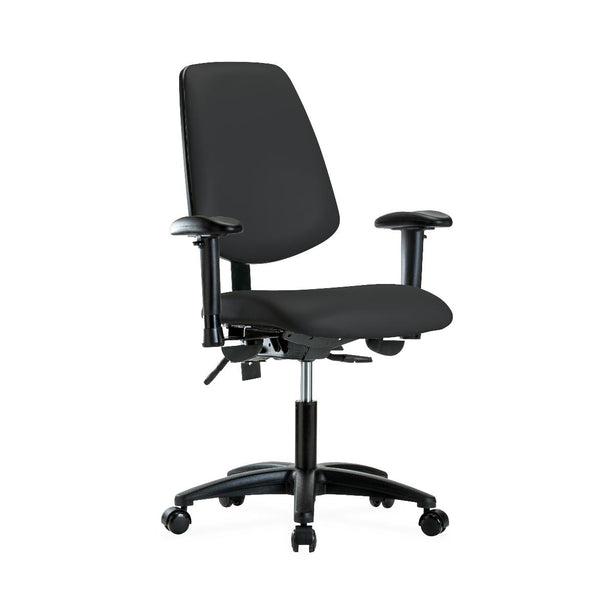 E COM SEATIN, INC. Vinyl Medium Back Chairs VMBCH-MB-RG-T1-A1-CF-RC-8540 1 Each - MDL-EOC1CFRC8540