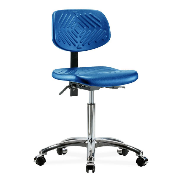 E Com Seatin, Inc. Polyurethane Medium Bench-Height Chairs PMBCH-CR-T0-A0-NF-CC-BLU 1.0 Each-MDL-EOCCH0AFCCBLU