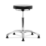 Eo2 Concepts E Com Seating PU Bench-Height Cleanroom Stool, Polyurethane, No Foot Ring, Glides, Adjustable Height, 18" to 26" H, Black - EOCCLRPMBCFRG