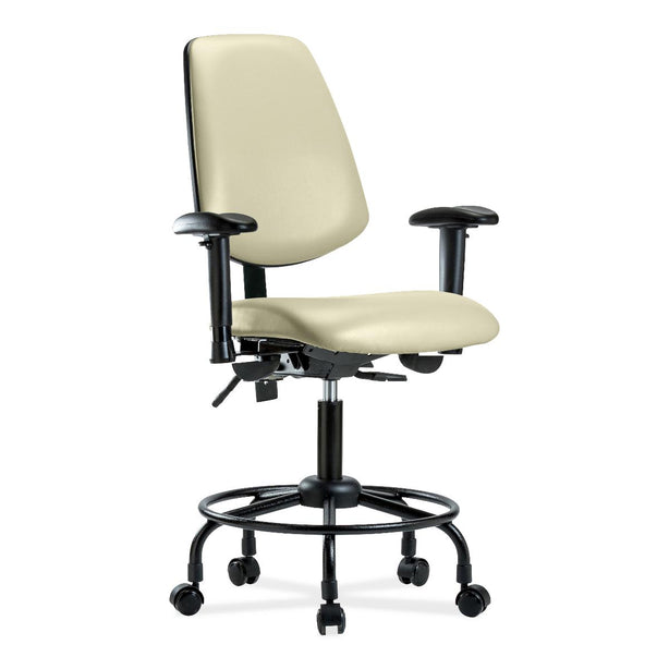 E Com Seatin, Inc. E Com Vinyl Chairs with Medium Back VDHCH-MB-RT-T1-A1-RC-8501 1.0 Each-MDL-EOCDHT1A18501