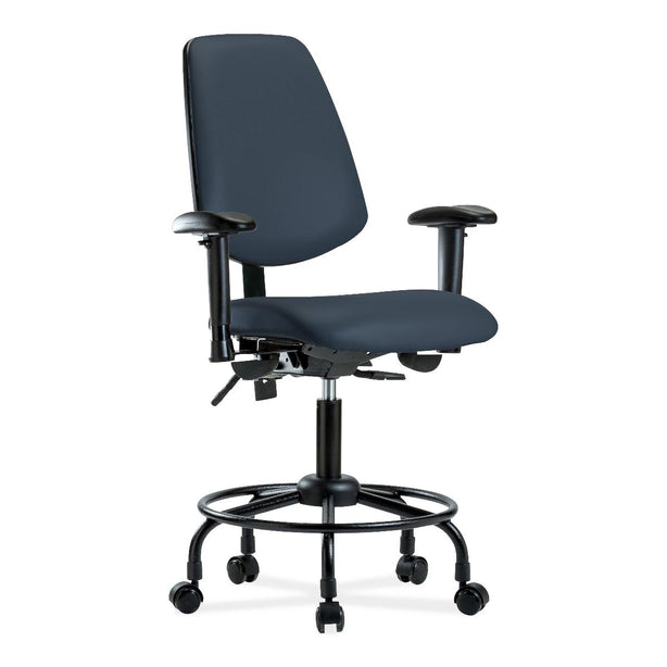E Com Seatin, Inc. E Com Vinyl Chairs with Medium Back VDHCH-MB-RT-T1-A1-RC-8582 1.0 Each-MDL-EOCDHT1A18582
