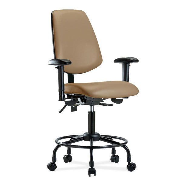 E Com Seatin, Inc. E Com Vinyl Chairs with Medium Back VDHCH-MB-RT-T1-A1-RC-8584 1.0 Each-MDL-EOCDHT1A18584