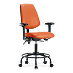 E Com Seatin, Inc. E Com Vinyl Chairs with Medium Back VDHCH-MB-RT-T1-A1-RC-8613 1.0 Each-MDL-EOCDHT1A18613