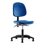 E Com Seatin Desk-Height Chair, Polyurethane, Medium Back, Glides, Blue - PDHCH-MB-RG-T0-A0-RG-BLU - 1 Each