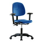 E Com Seatin, Inc. Polyurethane Desk-Height Chairs PDHCH-MB-RG-T0-A1-RC-BLU 1.0 Each-MDL-EOCGT0A1RCBLU