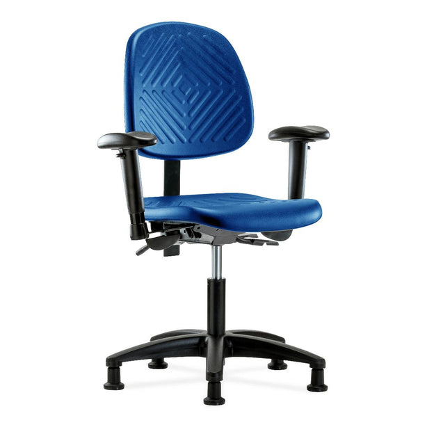 E Com Seatin, Inc. Polyurethane Desk-Height Chairs PDHCH-MB-RG-T0-A1-RG-BLU 1.0 Each-MDL-EOCGT0A1RGBLU