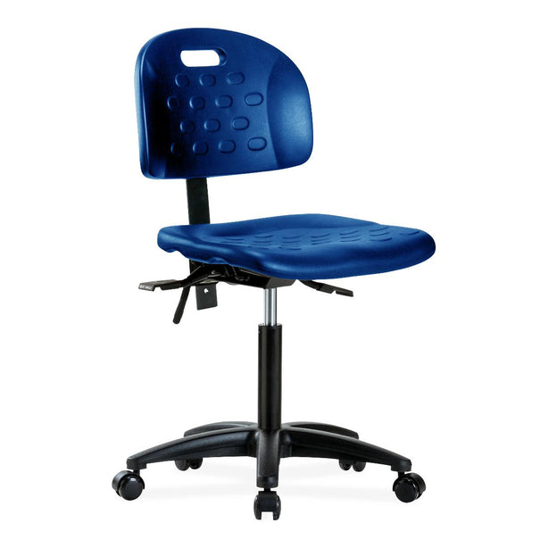 E Com Seatin, Inc. Newport Industrial Medium Bench-Height Chairs HPMBCH-RG-T0-A0-NF-RC-BLU 1.0 Each-MDL-EOCHHRGANCBLU