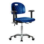 E Com Seatin, Inc. Newport Industrial Medium Bench-Height Chairs HPMBCH-CR-T1-A1-NF-CC-BLU 1.0 Each-MDL-EOCHHT1ANCBLU