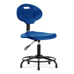 E Com Seatin Desk-Height Chair, Erie Pu, Desk, Round Base, Glides, Blu - TPDHCH-RT-A0-RG-BLU - 1 Each