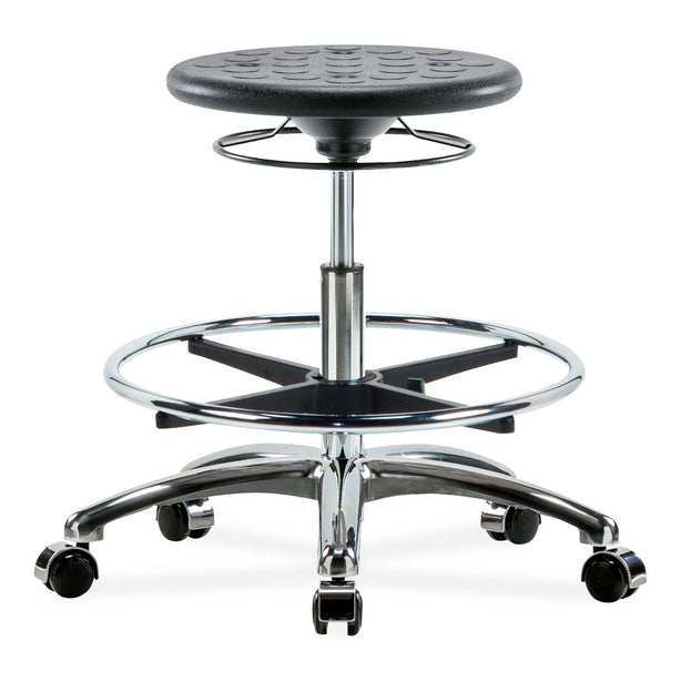 E Com Seatin, Inc. Huron Medium Bench-Height Stools IPMBSO-CR-CF-CC-BLK 1.0 Each-MDL-EOCICRCFCCBLK