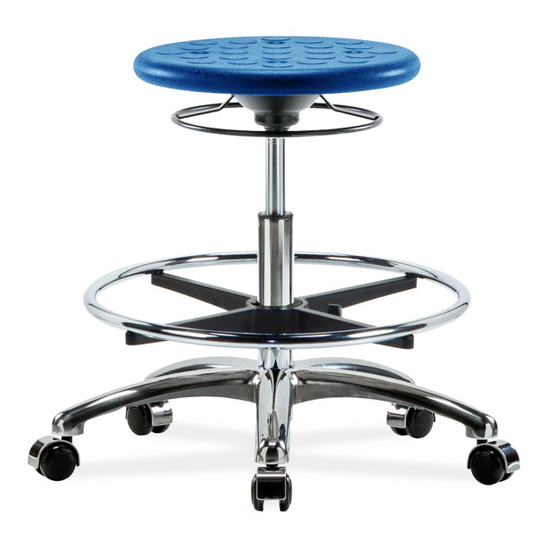 E Com Seatin, Inc. Huron Medium Bench-Height Stools IPMBSO-CR-CF-CC-BLU 1.0 Each-MDL-EOCICRCFCCBLU