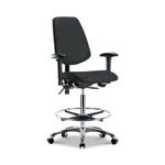 High-Bench Vinyl Chair, Adjustable Height between 26.5" to 36", Med Bench w/Adj Arms byE Com - VHBCH-MB-CR-T0-A1-CF-CC-8540 - 1 Each