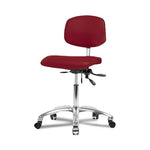 Eo2 Concepts Class 100 Vinyl Cleanroom Chair, Desk-Height, 18" to 23", Seat Tilt, No Armrests, Casters, Burgundy - NCR-VDHCH-CR-T1-A0-CC-8569 - 1 Each