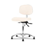 Eo2 Concepts Class 100 Vinyl Cleanroom Chair, Desk-Height, 18" to 23", Seat Tilt, No Armrests, Glides, Adobe White - NCR-VDHCH-CR-T1-A0-RG-8501 - 1 Each