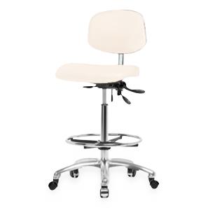Eo2 Concepts Class 100 High Bench-Height Cleanroom Chairs NCR-VHBCH-CR-T0-A0-CF-CC-8501 1.0 Each-MDL-EOCNCPCRCC851