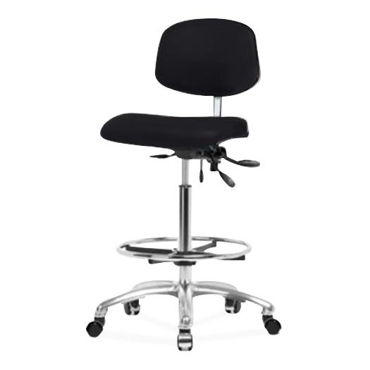 Eo2 Concepts Class 100 High Bench-Height Cleanroom Chairs NCR-VHBCH-CR-T0-A0-CF-CC-8540 1.0 Each-MDL-EOCNCPCRCC854
