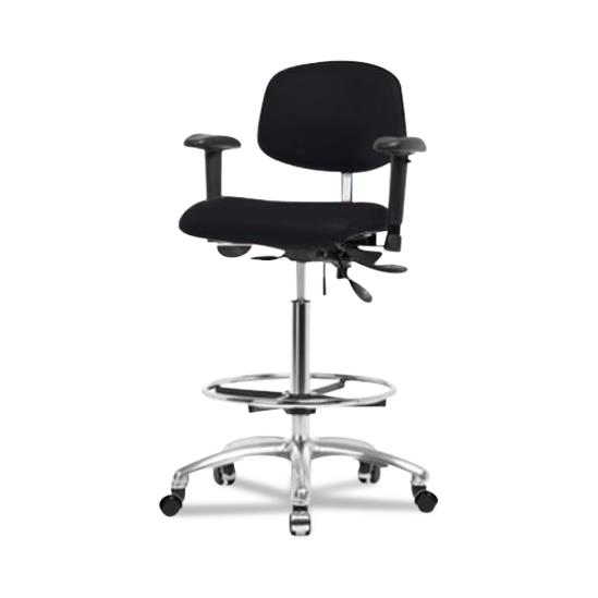 Eo2 Concepts Class 100 High Bench-Height Cleanroom Chairs NCR-VHBCH-CR-T0-A1-CF-CC-8540 1.0 Each-MDL-EOCNCVH1CC854