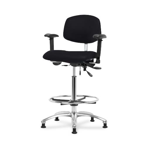 Eo2 Concepts Class 100 High Bench-Height Cleanroom Chairs NCR-VHBCH-CR-T1-A1-CF-RG-8540 1.0 Each-MDL-EOCNCVHA1G854
