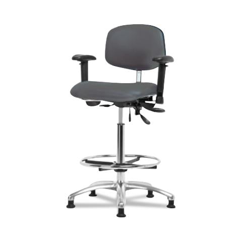 Eo2 Concepts Class 100 High Bench-Height Cleanroom Chairs NCR-VHBCH-CR-T0-A1-CF-RG-8605 1.0 Each-MDL-EOCNCVHC1G865